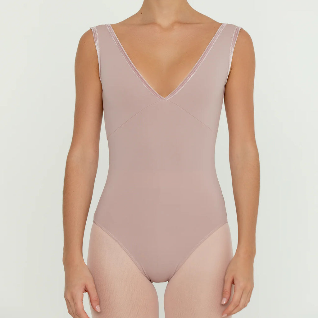 Bullet Pointe Velvet Trim Leotard
