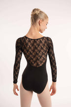 Intermezzo lace back long sleeved leotard 31588