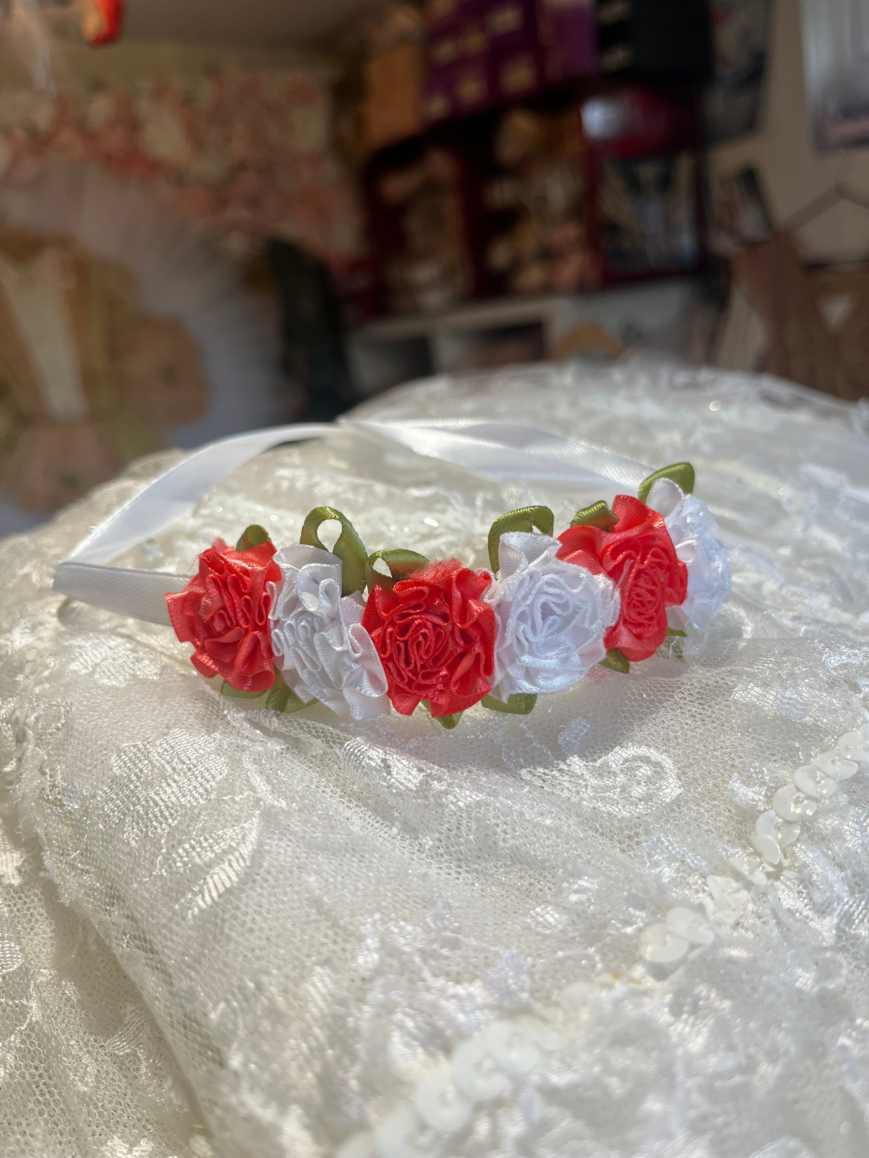 Floral bun wrap