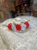Floral bun wrap