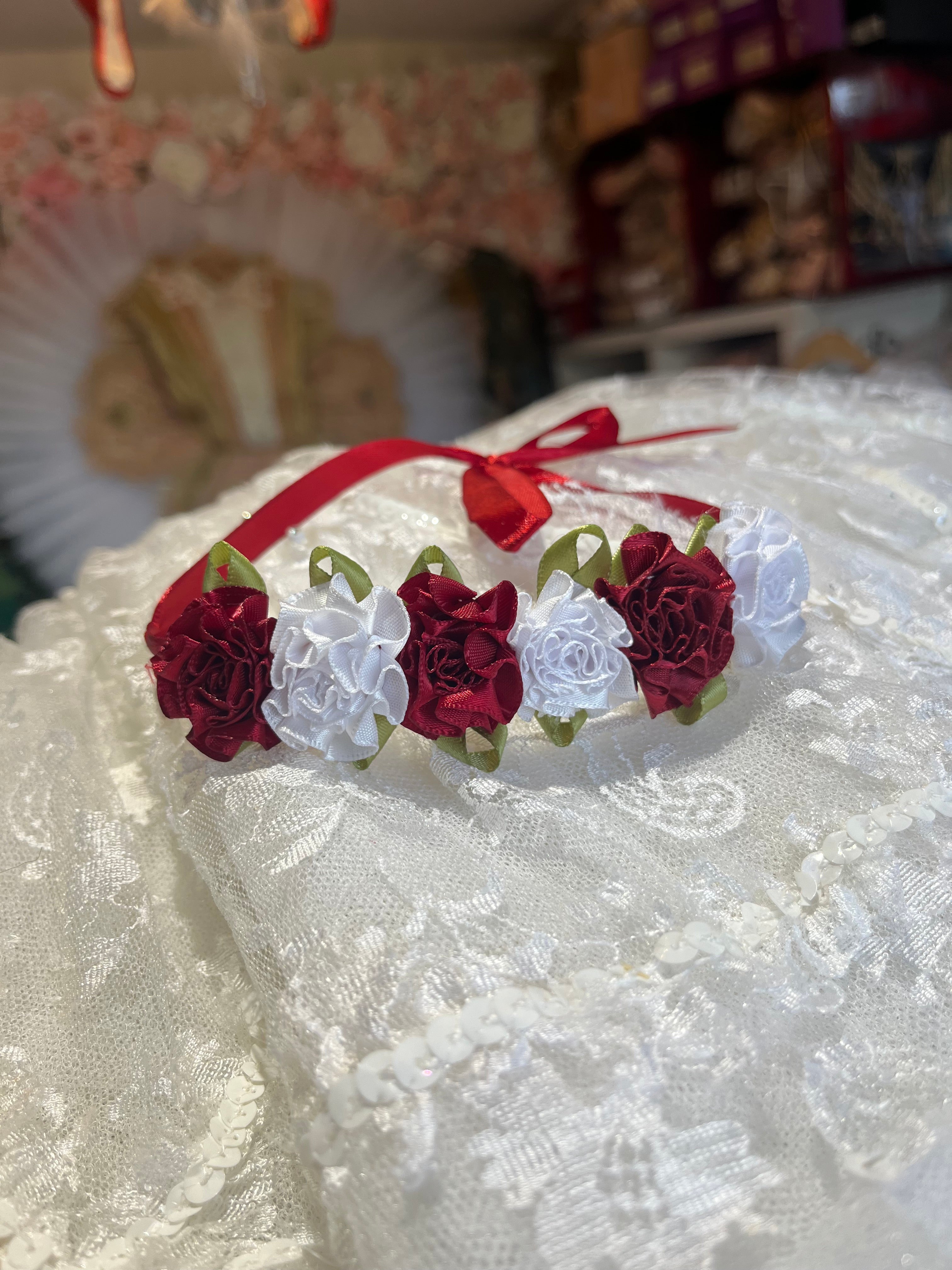 Floral bun wrap
