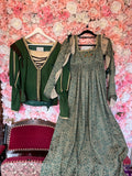 Character period green and gold gown