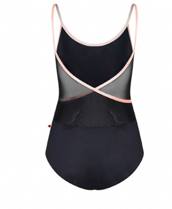 YUMIKO Fiona in Black with Blush trim