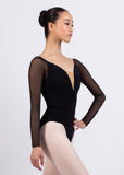 Grishko Carlotta Mesh sleeve leotard DA1931M