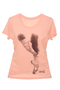 Like-G fitted pink pointe tee