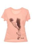 Like-G fitted pink pointe tee
