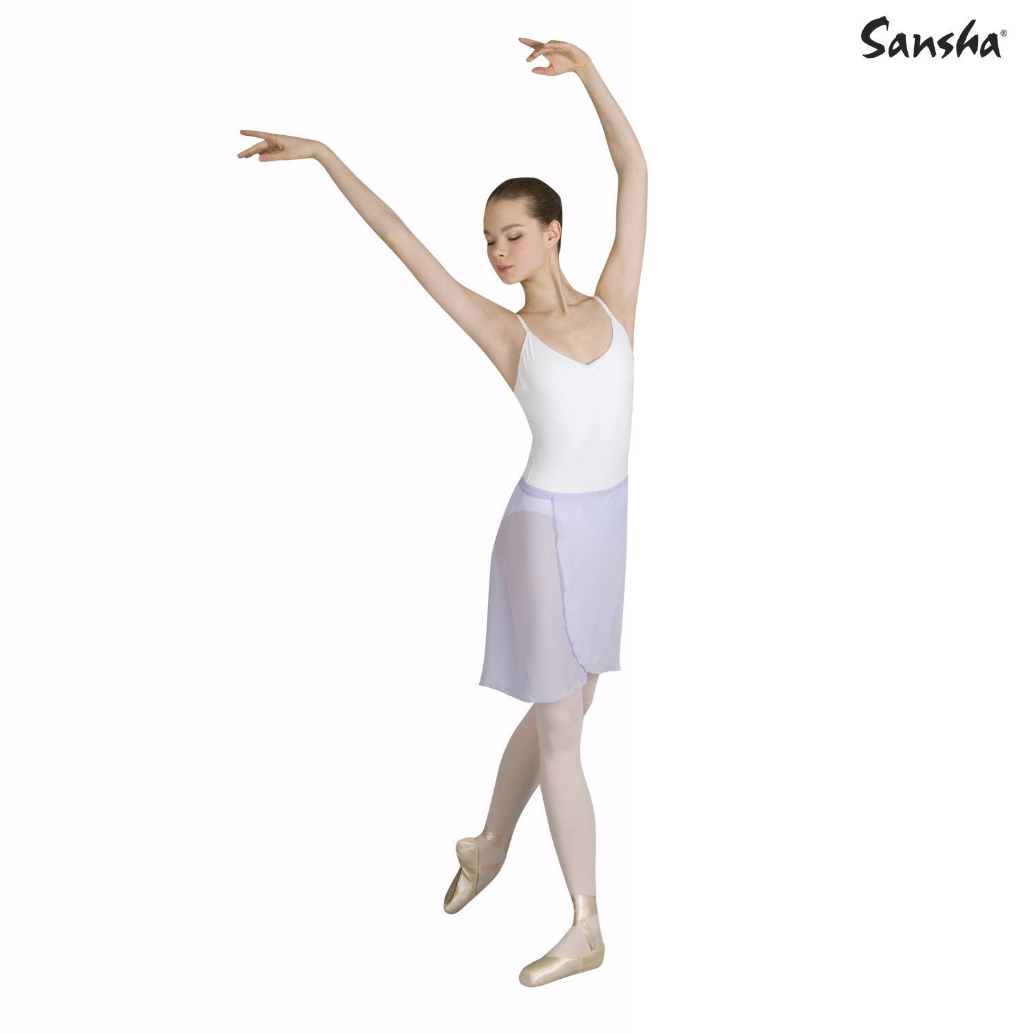 Sansha Aline long chiffon wrap skirt - Just Ballet