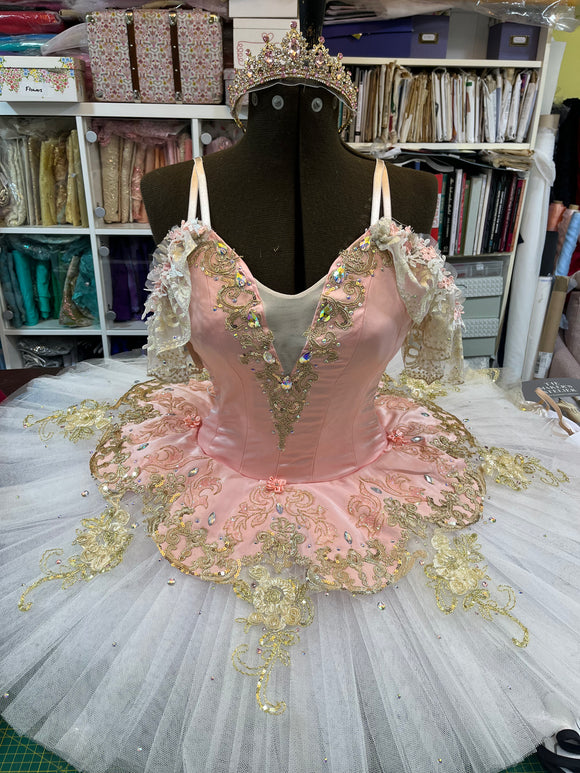 Peach Aurora Princess tutu Hire only