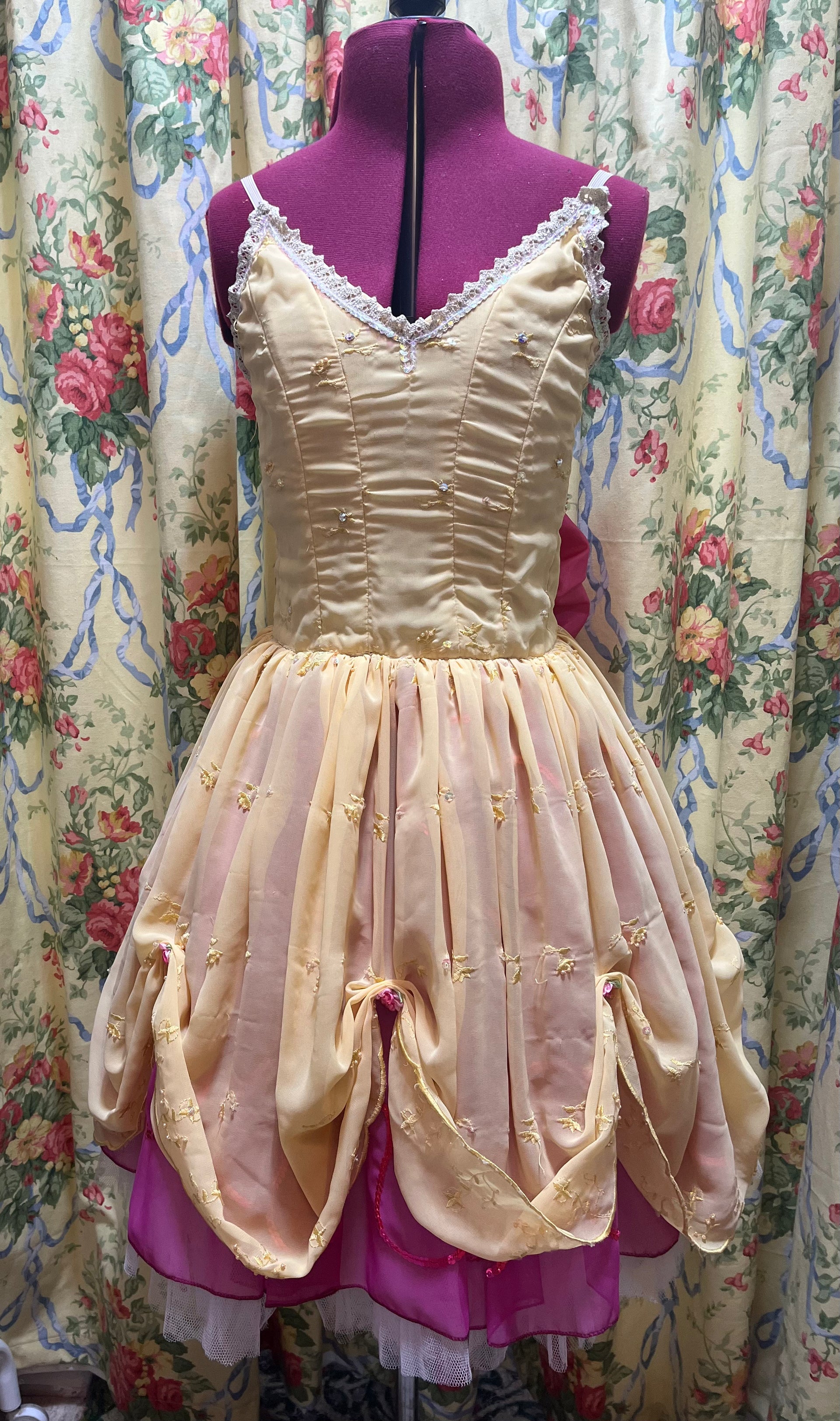 Yellow Nutcracker Party Girl, Cinderella Ugly sister dress