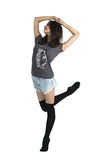 Like-G slim fit grey pointe tee