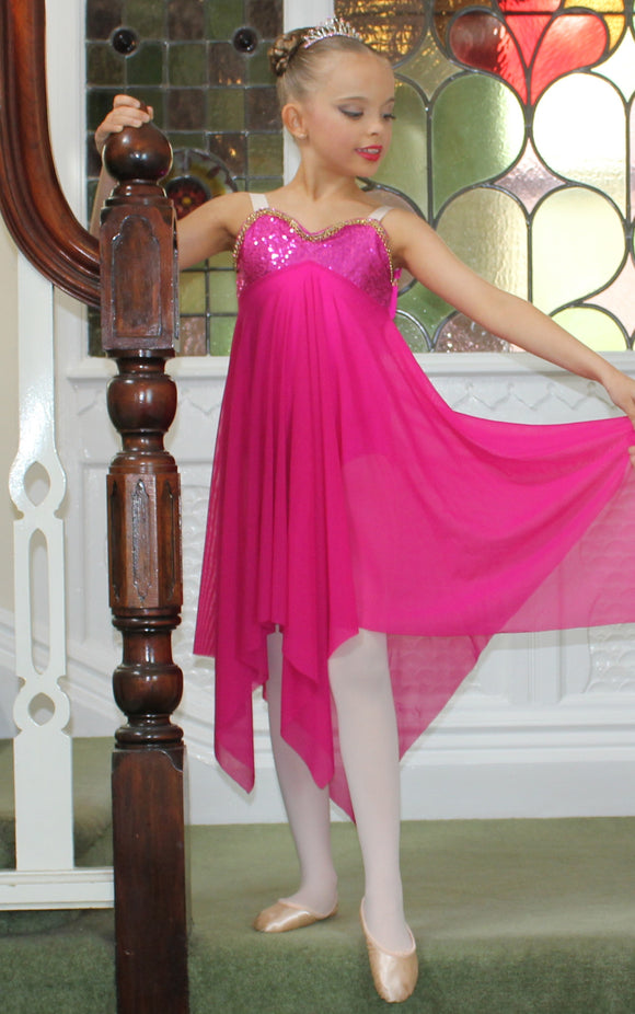 Just Ballet Cerise lyrical dress - Just Ballet