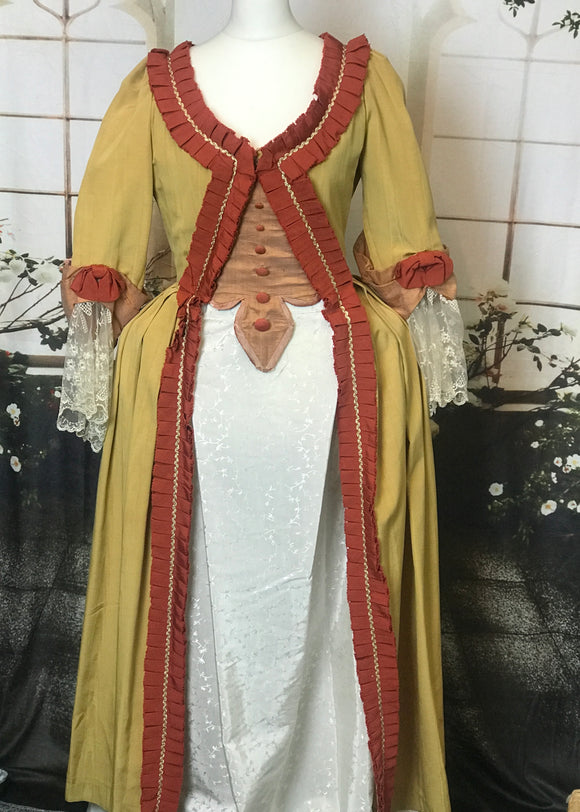 Georgian style mustard stage dress - hire only