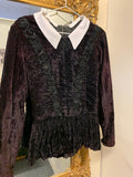 Black velvet embroidered tunic - Hire Only