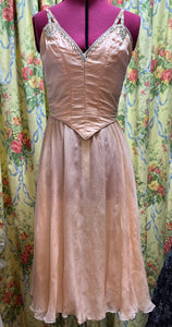 Peach Silk Juliet dress - Hire only