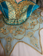 Professional two piece turquoise and gold tutu - Hire only