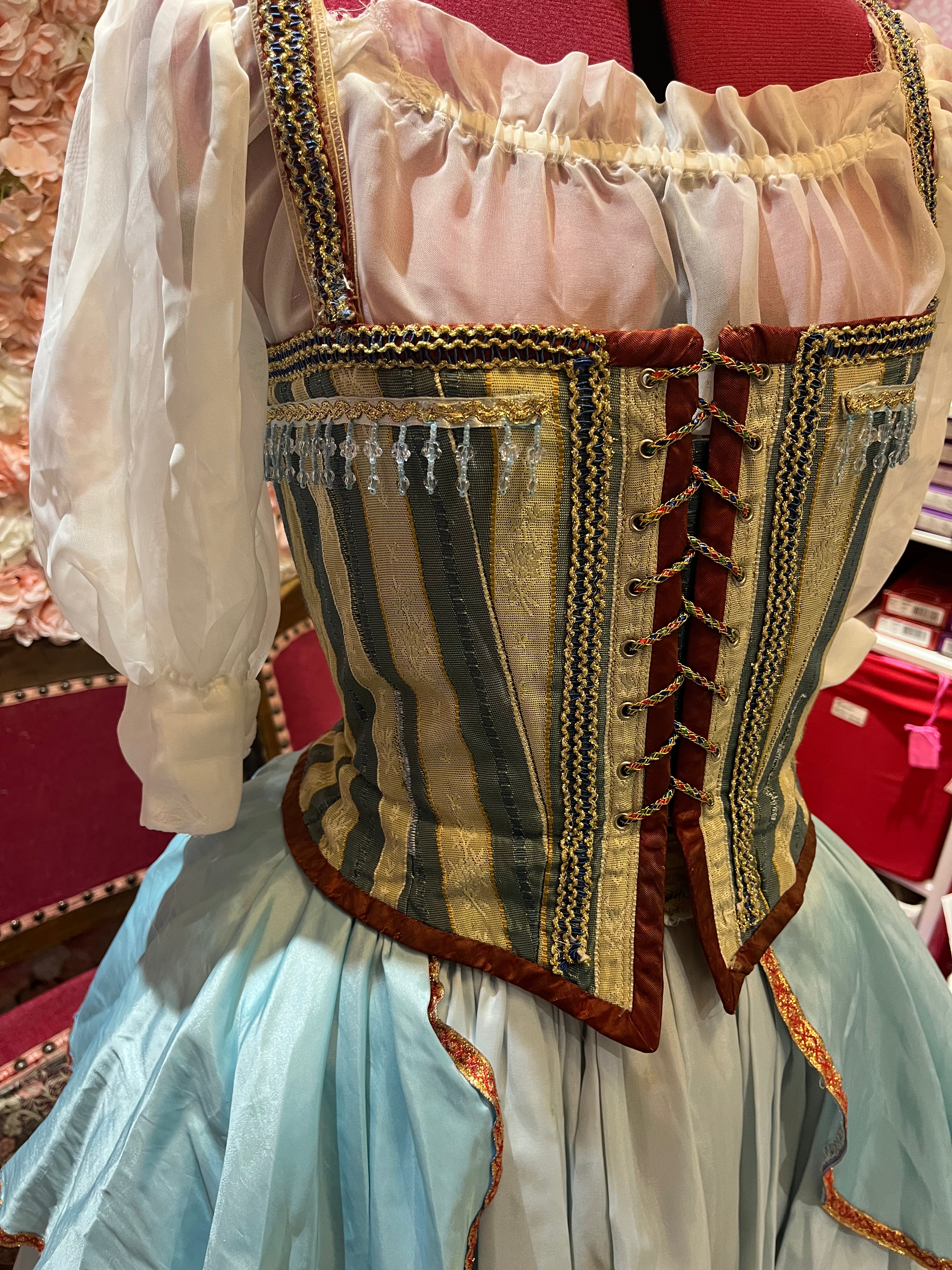 Peasant Costume - No. 4 Light Blue- Hire only Just Ballet Peasant Costume - No. 4 Light Blue- Hire only Just Ballet