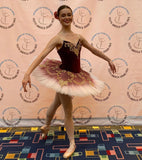 Burgundy and gold Raymonda tutu - Hire only