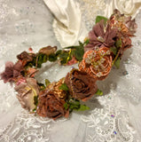 Autumnal rose crown - hire only