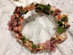 Autumnal rose crown - hire only