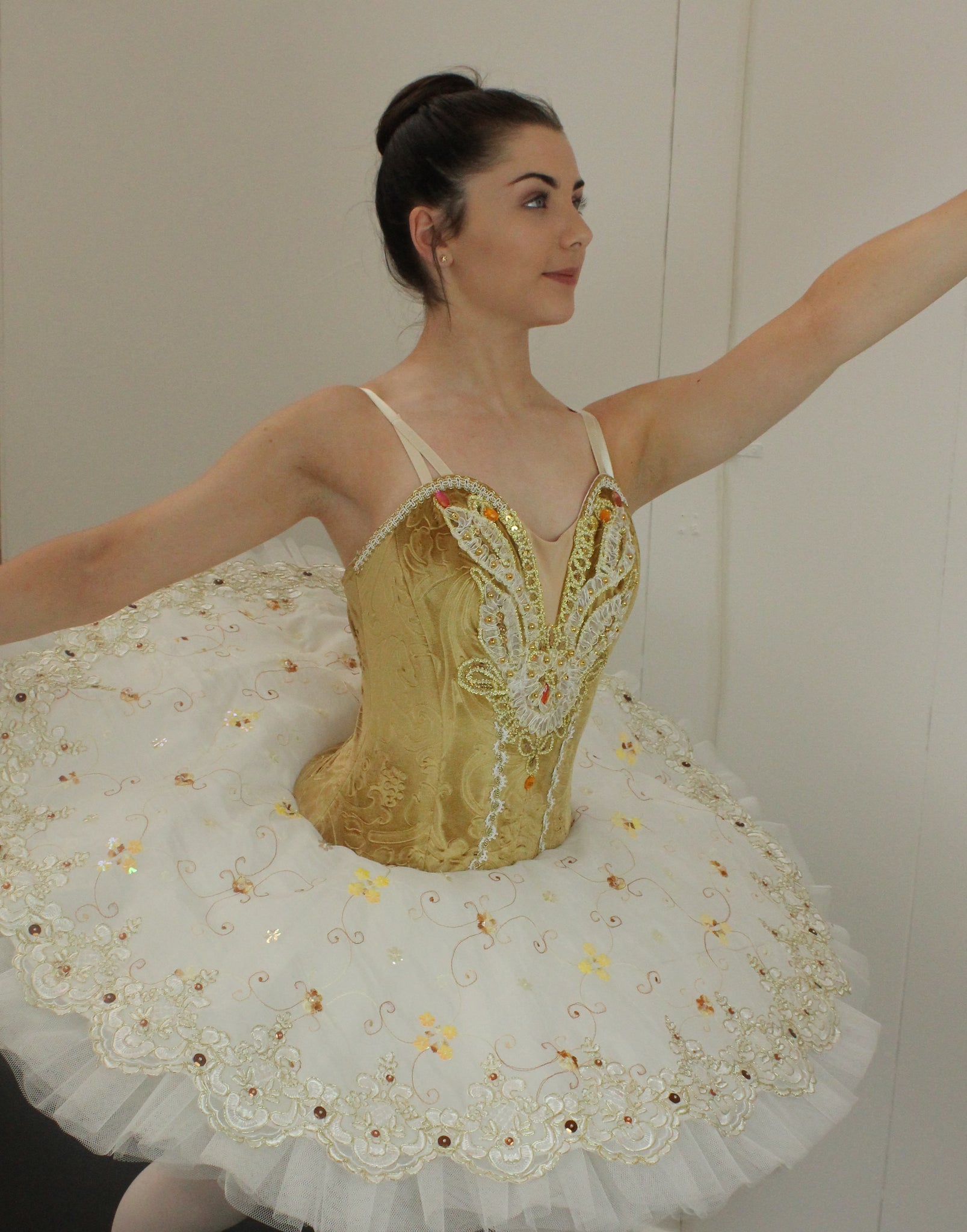 Just Ballet Old Gold professional tutu hire only