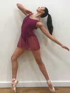 Degas leotard with mesh overskirt 2604