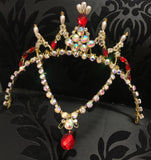 Gamzatti Red and Gold Head Piece Tiara - Hire Only
