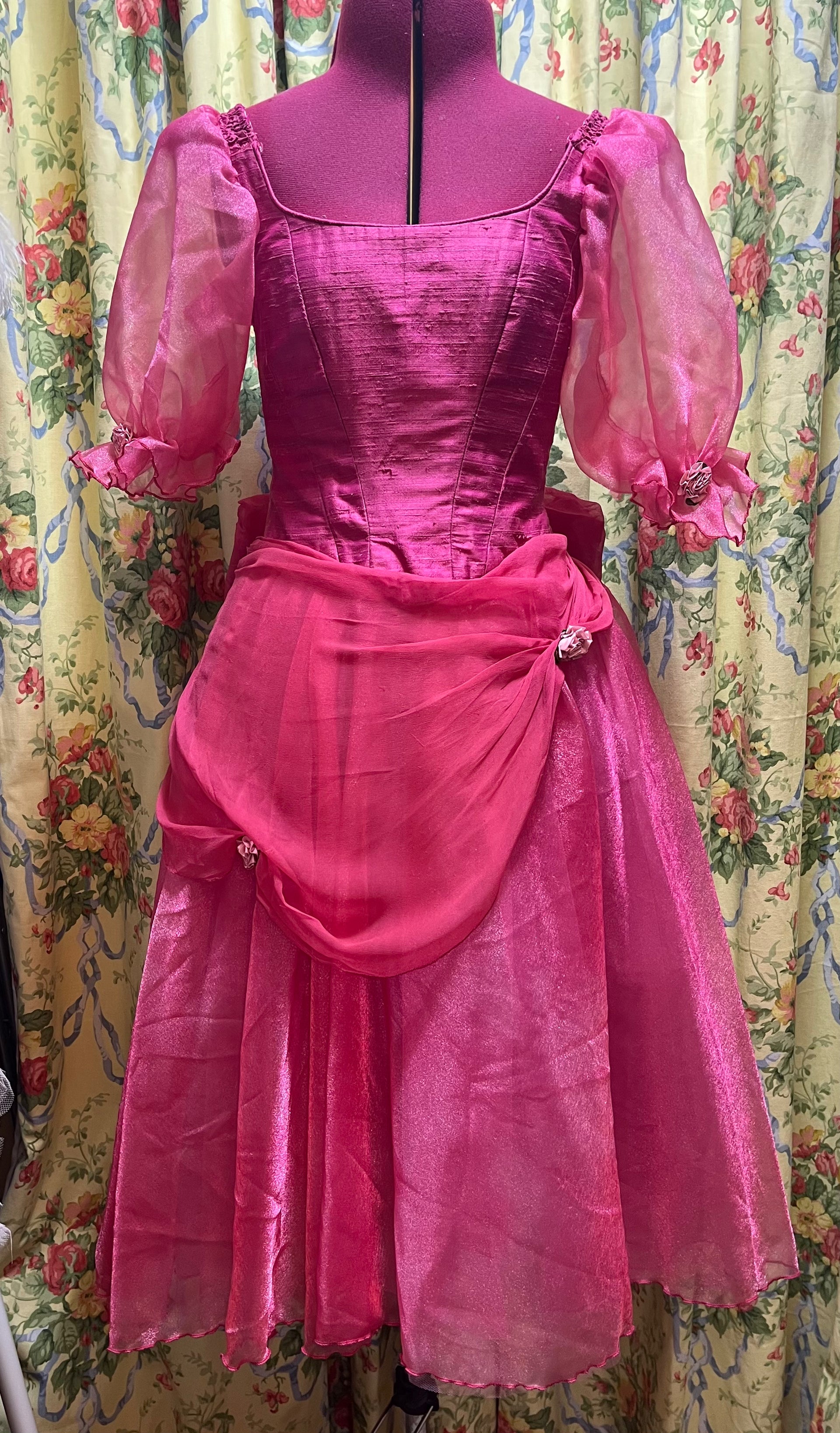 Nutcracker Party Girl, Cerise Pink Cinderella Ugly sister dress