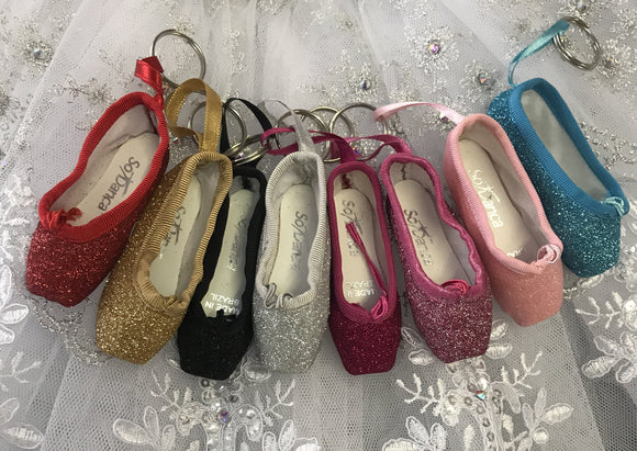 So Danca Glitter Pointe shoe key ring