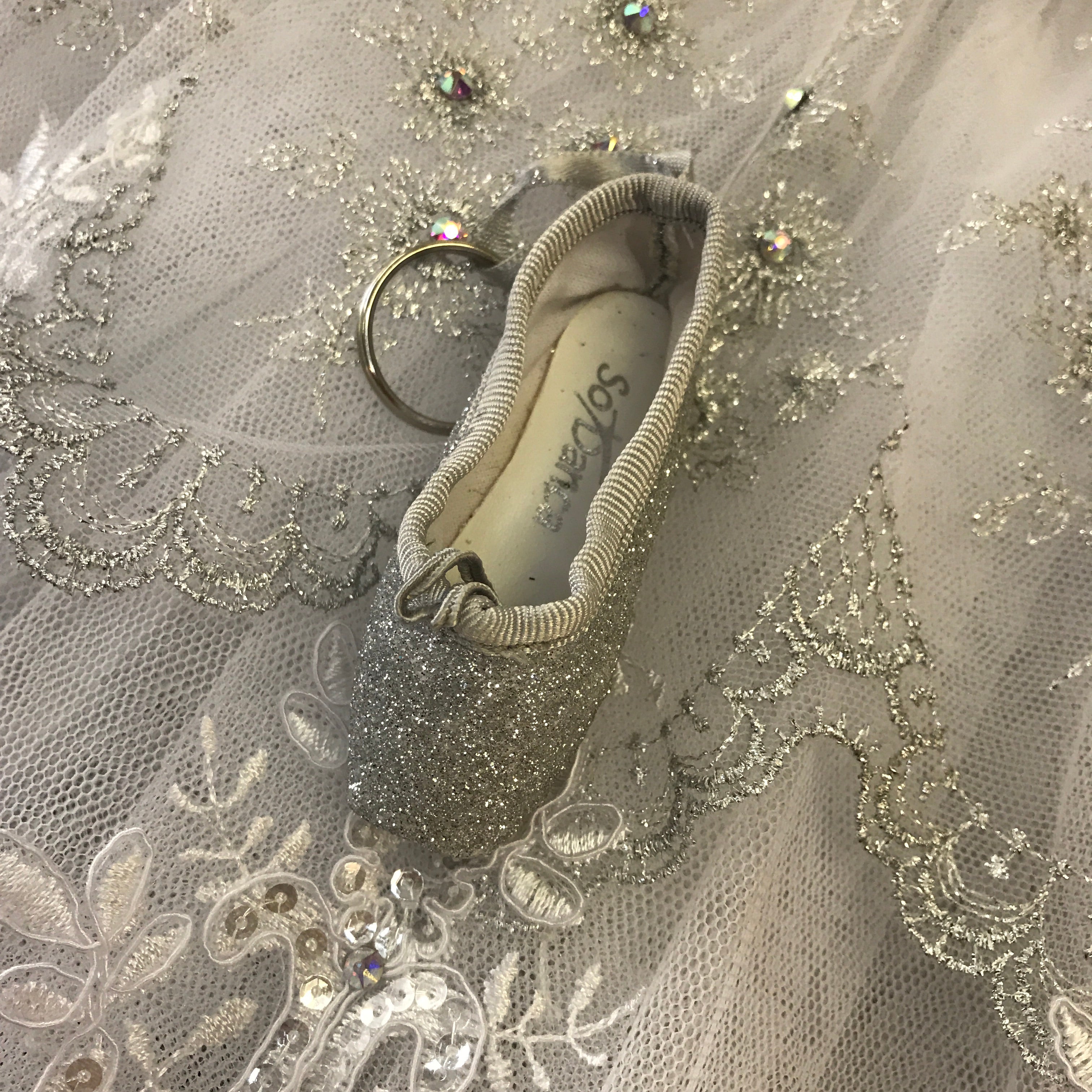 So Danca Glitter Pointe shoe key ring