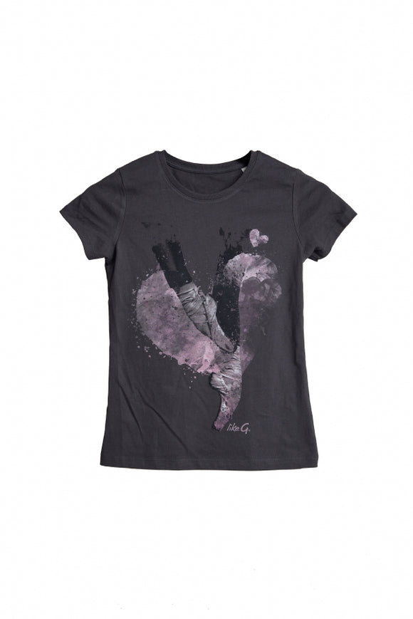 Like-G Pointe shoe heart tee