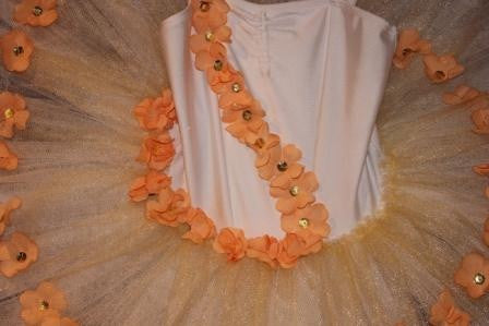 Just Ballet Peach floral tutu 4-5y - Just Ballet