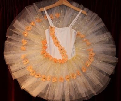 Just Ballet Peach floral tutu 4-5y - Just Ballet