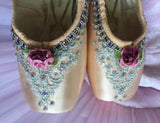 Decorated pointe shoes - Silver - Just Ballet