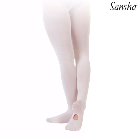 Sansha convertible microfibre child's ballet tights
