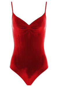 Bullet Pointe Velvet Camisole Leotard