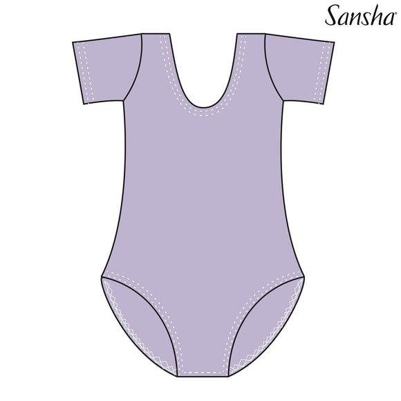 Sansha India Lilac short sleeve leotard